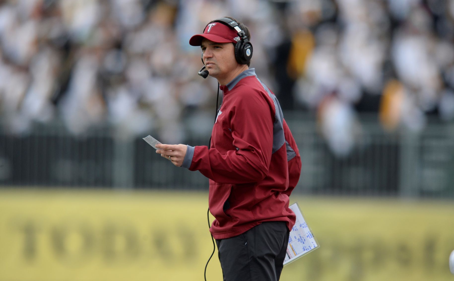 Neal Brown coaches against Appalachian State during his first season at Troy.